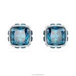 napichovacie náušnice štvorcového strihu decembrový, modrý, rhodiovaný B8ZNT736 Swarovski šperky