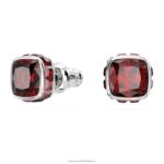 napichovacie náušnice štvorcového strihu január, červená, rhodiovaná B8ZNT734 Swarovski šperky - Image 3