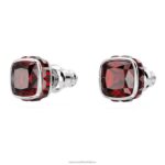 napichovacie náušnice štvorcového strihu január, červená, rhodiovaná B8ZNT734 Swarovski šperky - Image 4