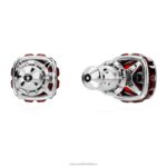 napichovacie náušnice štvorcového strihu január, červená, rhodiovaná B8ZNT734 Swarovski šperky - Image 5