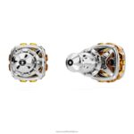 napichovacie náušnice štvorcového strihu november, žltá, rhodiovaná B8ZNT730 Swarovski šperky - Image 5