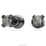 napichovacie náušnice tisícročia hranatý výbrus, čierna, ruténiová B8ZNT662 Swarovski šperky - Image 3