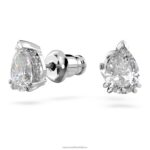 napichovacie náušnice tisícročia hruškový rez, biely, rhodiovaný B8ZNT669 Swarovski šperky - Image 3