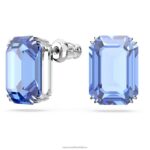 napichovacie náušnice tisícročia osemhranný výbrus, modrý, rhodiovaný B8ZNT674 Swarovski šperky - Image 3