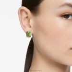 napichovacie náušnice tisícročia osemhranný výbrus, zelený, pozlátený B8ZNT688 Swarovski šperky - Image 2