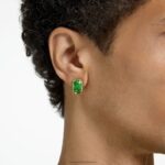 napichovacie náušnice tisícročia osemhranný výbrus, zelený, pozlátený B8ZNT688 Swarovski šperky - Image 5