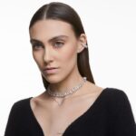 napichovacie náušnice tisícročia triliantový výbrus, biely, rhodiovaný B8ZNT739 Swarovski šperky - Image 4