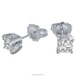 napichovacie náušnice večnosti 14k biele zlato B8ZNT648 Swarovski šperky - Image 3