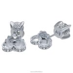 napichovacie náušnice večnosti 14k biele zlato B8ZNT648 Swarovski šperky - Image 5