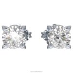 napichovacie náušnice večnosti 14k biele zlato B8ZNT649 Swarovski šperky