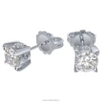 napichovacie náušnice večnosti 14k biele zlato B8ZNT649 Swarovski šperky - Image 3