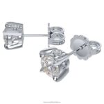 napichovacie náušnice večnosti 14k biele zlato B8ZNT649 Swarovski šperky - Image 4