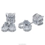 napichovacie náušnice večnosti 14k biele zlato B8ZNT649 Swarovski šperky - Image 5