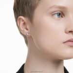 napichovacie náušnice večnosti 14k biele zlato B8ZNT650 Swarovski šperky - Image 2