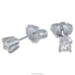 napichovacie náušnice večnosti 14k biele zlato B8ZNT651 Swarovski šperky - Image 3