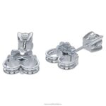 napichovacie náušnice večnosti 14k biele zlato B8ZNT651 Swarovski šperky - Image 5
