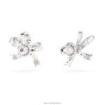 napichovacie náušnice volta mašlička, biela, rhodiovaná B8ZNT714 Swarovski šperky - Image 5