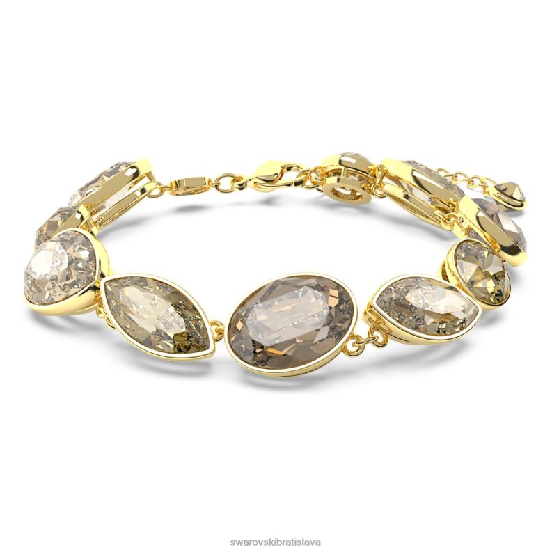 naramok_elegancie_afriky_zmiesane_strihy_hnede_pozlatene_b8znt580_swarovski_sperky.jpg náramok elegancie Afriky zmiešané strihy, hnedé, pozlátené B8ZNT580 Swarovski šperky - Image 1