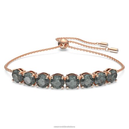 náramok exalta okrúhly strih, čierna, pozlátená ružovým zlatom B8ZNT536 Swarovski šperky