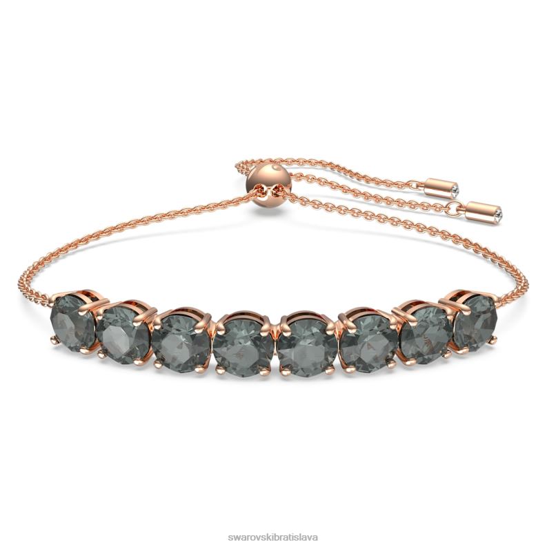 náramok exalta okrúhly strih, čierna, pozlátená ružovým zlatom B8ZNT536 Swarovski šperky - Image 1