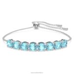 náramok exalta okrúhly výbrus, modrá, rhodiovaná B8ZNT539 Swarovski šperky