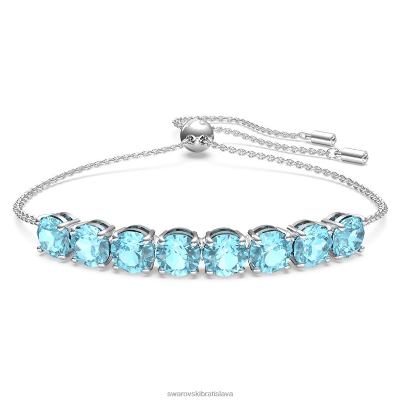 naramok_exalta_okruhly_vybrus_modra_rhodiovana_b8znt539_swarovski_sperky.jpg náramok exalta okrúhly výbrus, modrá, rhodiovaná B8ZNT539 Swarovski šperky - Image 1