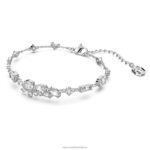 náramok gema zmiešané rezy, kvet, biela, rhodiované B8ZNT476 Swarovski šperky - Image 3