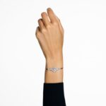 náramok gema zmiešané rezy, kvet, biela, rhodiované B8ZNT607 Swarovski šperky - Image 2