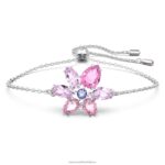 náramok gema zmiešané strihy, kvetinové, ružové, rhodiované B8ZNT417 Swarovski šperky