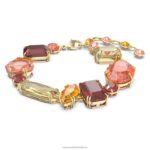 náramok gema zmiešané strihy, viacfarebné, pozlátené B8ZNT486 Swarovski šperky