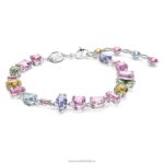 náramok gema zmiešané strihy, viacfarebné, rhodiované B8ZNT522 Swarovski šperky