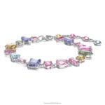 náramok gema zmiešané strihy, viacfarebné, rhodiované B8ZNT535 Swarovski šperky