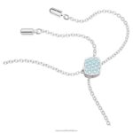 náramok lilia motýľ, modrá, rhodiovaná B8ZNT477 Swarovski šperky - Image 4