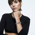 náramok s harmóniou vankúšový strih, biela, povrchová úprava zmiešaný kov B8ZNT569 Swarovski šperky - Image 2