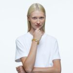 náramok s harmóniou vankúšový strih, žltý, rhodiovaný B8ZNT584 Swarovski šperky - Image 2