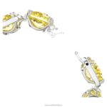 náramok s harmóniou vankúšový strih, žltý, rhodiovaný B8ZNT584 Swarovski šperky - Image 4