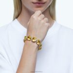 náramok s harmóniou vankúšový strih, žltý, rhodiovaný B8ZNT584 Swarovski šperky - Image 5