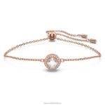 náramok súhvezdia okrúhly výbrus, biely, pozlátený ružovým zlatom B8ZNT491 Swarovski šperky