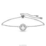 náramok súhvezdia okrúhly výbrus, biely, rhodiovaný B8ZNT488 Swarovski šperky