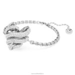 náramok volta srdce, biele, rhodiované B8ZNT433 Swarovski šperky - Image 3