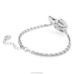 náramok volta srdce, biele, rhodiované B8ZNT433 Swarovski šperky - Image 5