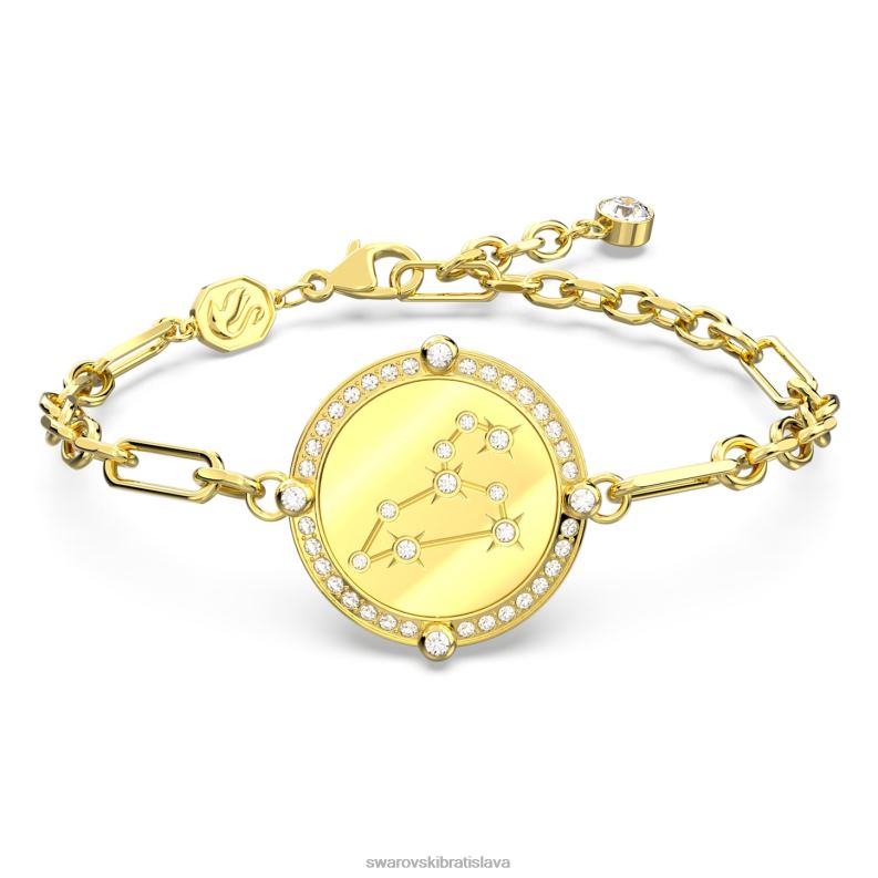 naramok_zverokruhu_leo_zlaty_ton_pozlateny_b8znt450_swarovski_sperky.jpg náramok zverokruhu leo, zlatý tón, pozlátený B8ZNT450 Swarovski šperky - Image 1