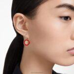 náušnice alea červená, pozlátená ružovým zlatom B8ZNT818 Swarovski šperky - Image 2