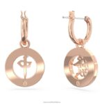 náušnice alea červená, pozlátená ružovým zlatom B8ZNT818 Swarovski šperky - Image 5
