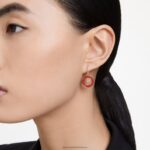 náušnice alea červená, pozlátená ružovým zlatom B8ZNT818 Swarovski šperky - Image 6