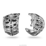 náušnice hyperbola klip zmiešané strihy, čierne, rhodiované B8ZNT944 Swarovski šperky - Image 4