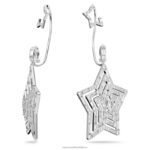 náušnice stella klip hviezda, biela, rhodiovaná B8ZNT797 Swarovski šperky - Image 3