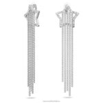 náušnice stella klip padajúca hviezda, biela, rhodiovaná B8ZNT799 Swarovski šperky - Image 3
