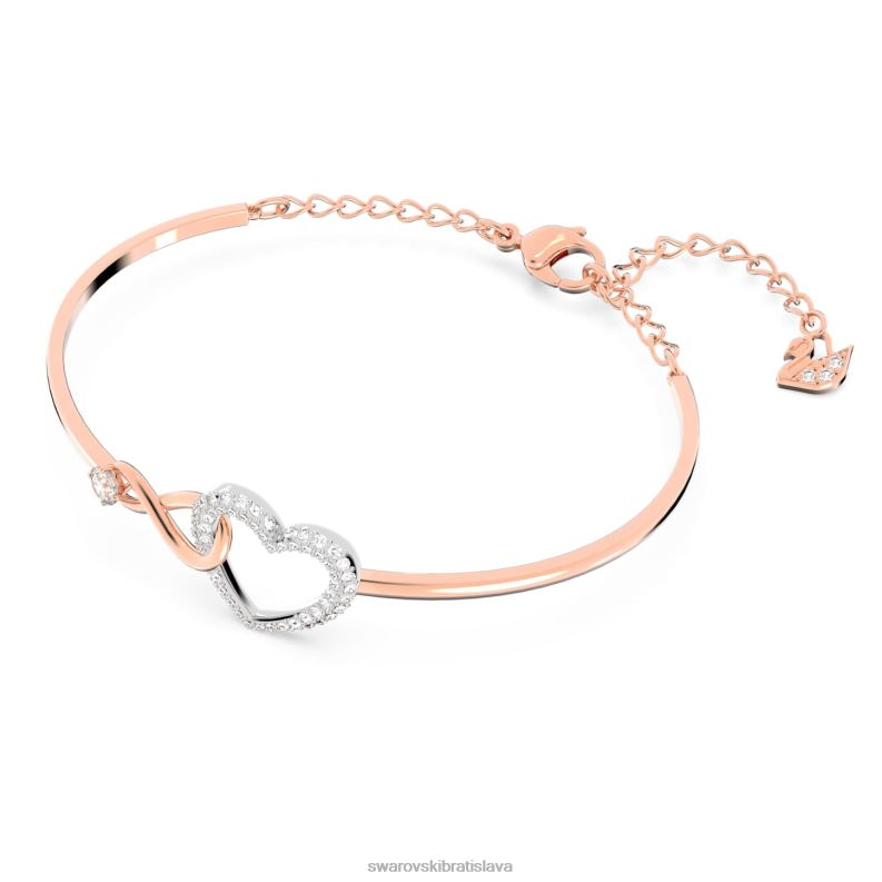 nekonečný náramok nekonečno a srdce, biela, povrchová úprava zmiešaný kov B8ZNT499 Swarovski šperky - Image 3