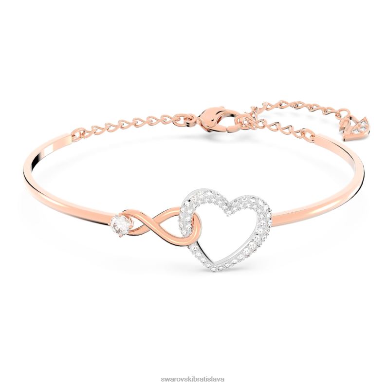 nekonecny_naramok_nekonecno_a_srdce_biela_povrchova_uprava_zmiesany_kov_b8znt499_swarovski_sperky.jpg nekonečný náramok nekonečno a srdce, biela, povrchová úprava zmiešaný kov B8ZNT499 Swarovski šperky - Image 1